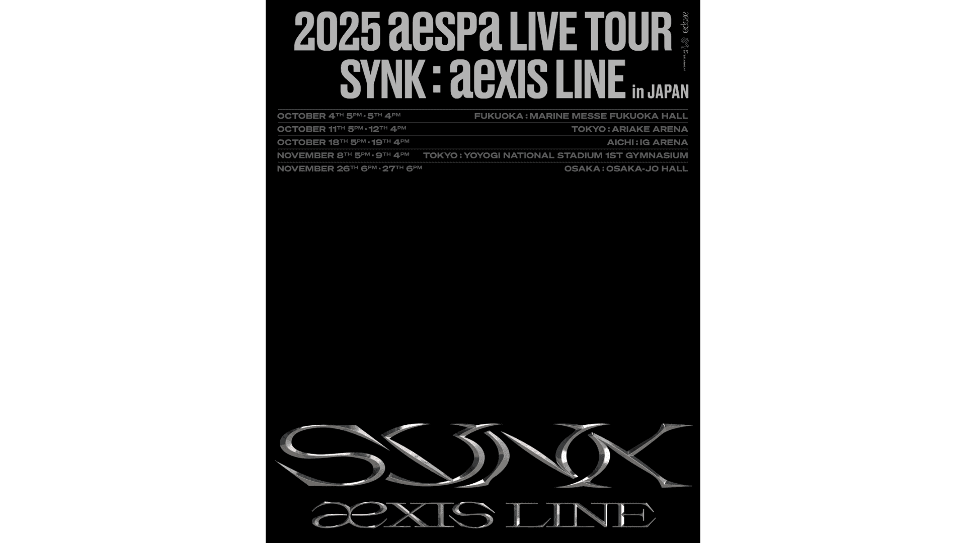 2025 aespa LIVE TOUR – SYNK : aeXIS LINE – in JAPAN